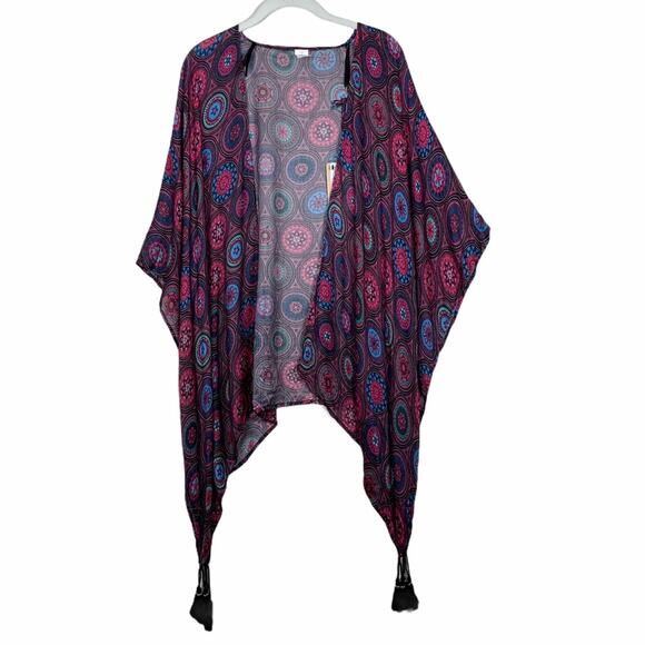 Satva Akula Kimono Eastern Tile Ocean Depths Womens XS/S Boho Purple Pink NWT - Picture 4 of 11